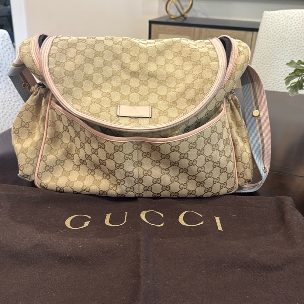 Gucci Messenger Diaper Bag Pink